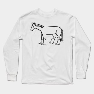 Horse in Boots Long Sleeve T-Shirt